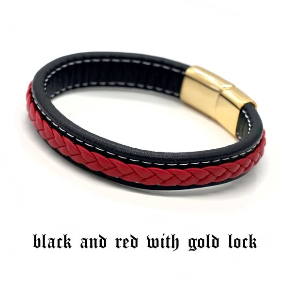 2️⃣  FOR  1️⃣  Mens leather bracelet with easy lock. - Picture 7 of 9